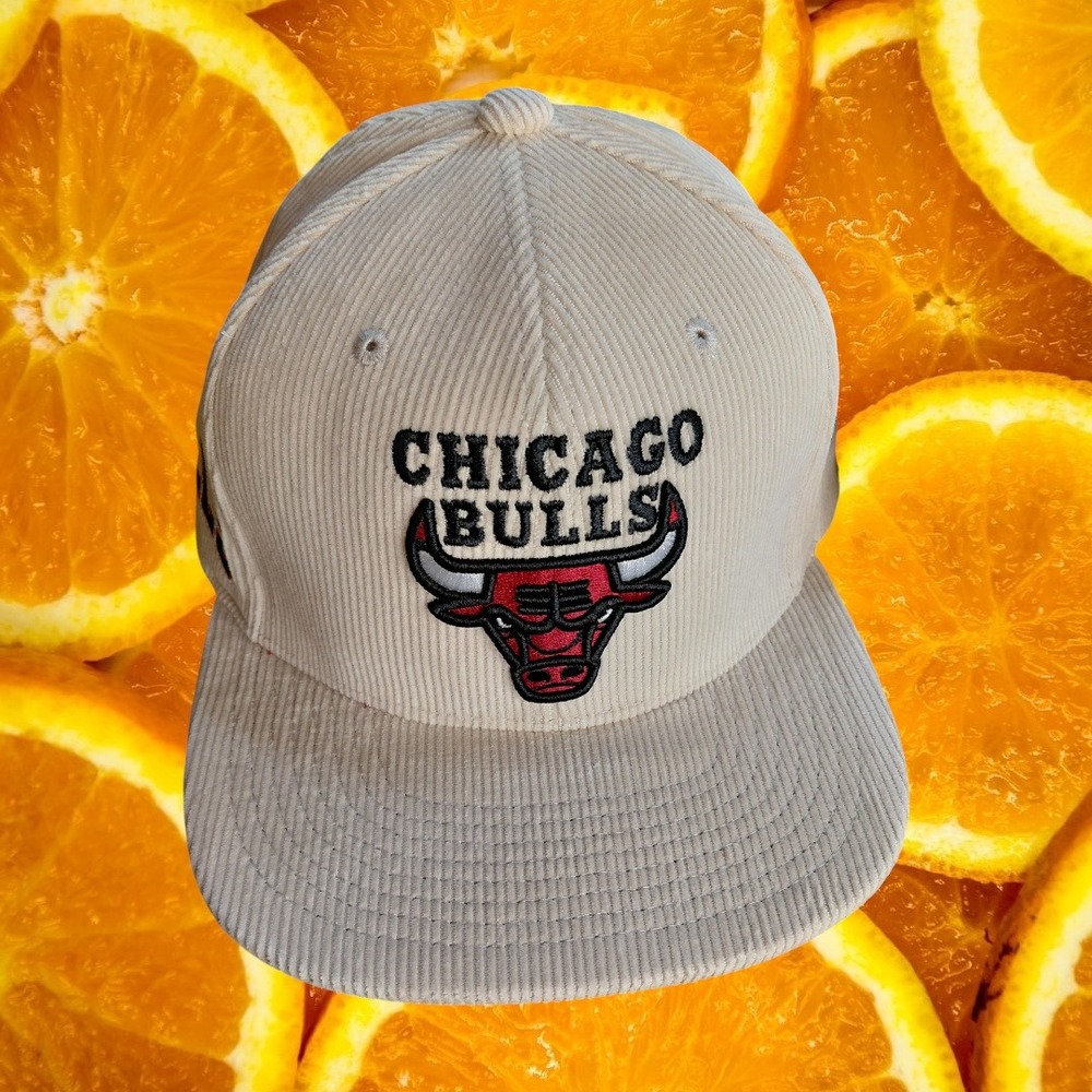 Mitchell Ness Chicago Bulls Corduroy Strapback Hat Tan‎ Mens Adjustable